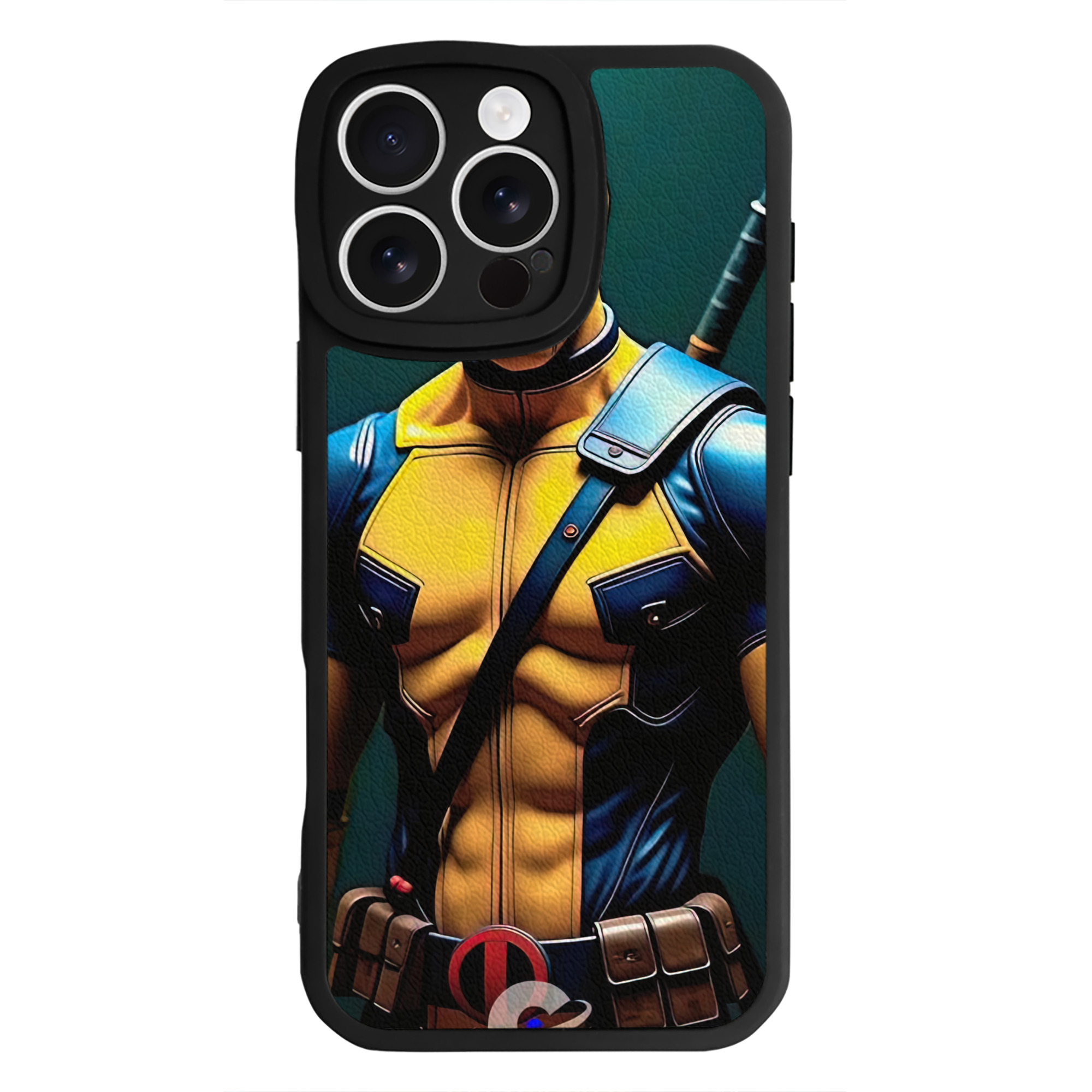 （画像用） Deadpool デッドプール 【iPhone 16シリーズ対応】シリコンスマホケース（レザー調） 材質：シリコン
